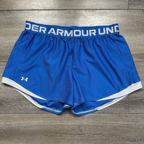 Under Armour Shorts Womens Running Blue Loose Sz M - Picture 1 of 3